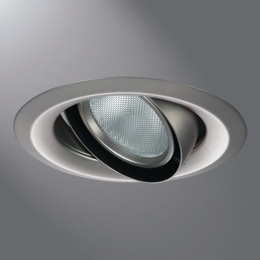 Halo Recessed Lighting Trim, 6" Adjustable Double Gimbal, Trim Ring - 35, 50 Degree Tilt - Satin Nickel 