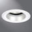 Halo Recessed Lighting Trim, 6" Regressed Adjustable, Haze Reflector, White Ring - 45-Degree Tilt