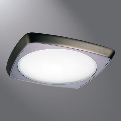 Halo Recessed Lighting Trim, 6" Squircle Frost Glass Lens, Metal Ring, Showerlight - Tuscan Bronze