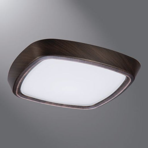 Halo Recessed Lighting Trim, 6" Soft Square Frost Curve Glass Lens, Plastic SF Ring, Showerlight - Tuscan Bronze