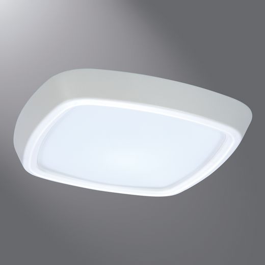 Halo Recessed Lighting Trim, 6" Soft Square Frost Curve Glass Lens, Plastic SF Ring, Showerlight - White