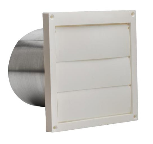 Broan Wall Cap, Plastic for 6" Ducts - White