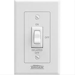 Broan Combo Switch, 4A 120V Fan/Light Control w/Off Delay - White