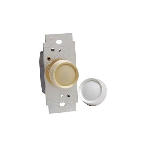 Leviton Dimmer Switch, 600W 3-Way Trimatron Incandescent Rotary Light Dimmer - Ivory & White