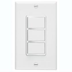 Broan Combo Switch, 20A 120V 3-Function 1-Gang Control - White