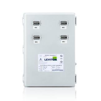 Leviton Electric Submeter, Medium Mini Meter MMU, 4 Dual Element Meters, 120/240V, 1P/3W