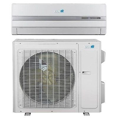 Ideal Air 700482 Ideal-Air Pro Series Ductless Air Conditioning, Cooling Only, 36,000 BTU, 18 SEER