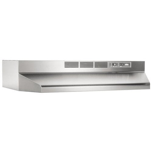 Broan Economy 30" 2-Speed Under Cabinet Range Hood, Non-Ducted - Stainless Steel