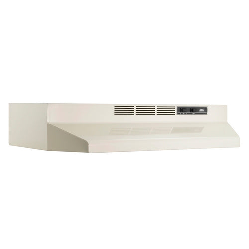 Broan Economy 30" 2-Speed Under Cabinet Range Hood, Non-Ducted - Almond
