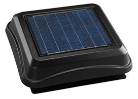 Broan Ventilation, 28W 537 Max CFM Solar Powered Surface Mount Attic Ventilator - Black