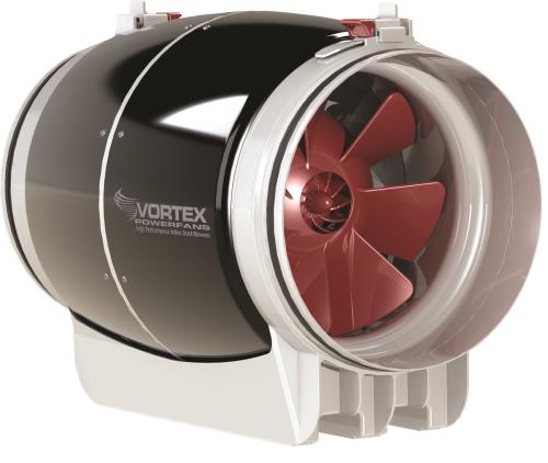 Vortex S-1000 S Line Series Inline Fan, 10" duct, 1081 CFM (736714)