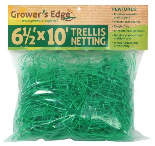Growers Edge 740100 Grower's Edge Green Trellis Netting, 6.5 ft x 10 ft
