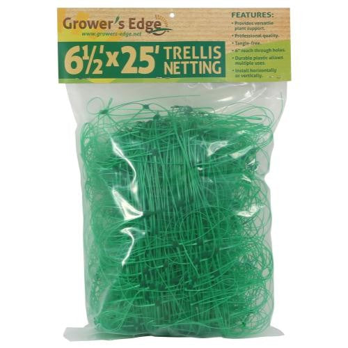 Growers Edge 740105 Grower's Edge Green Trellis Netting, 6.5 ft x 25 ft
