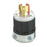 Leviton Locking Non-NEMA Plug, 15/10A, 125/V, 3P3W      