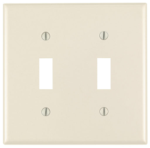 Leviton Electrical Wall Plate, Toggle Switch, 2-Gang - Light Almond