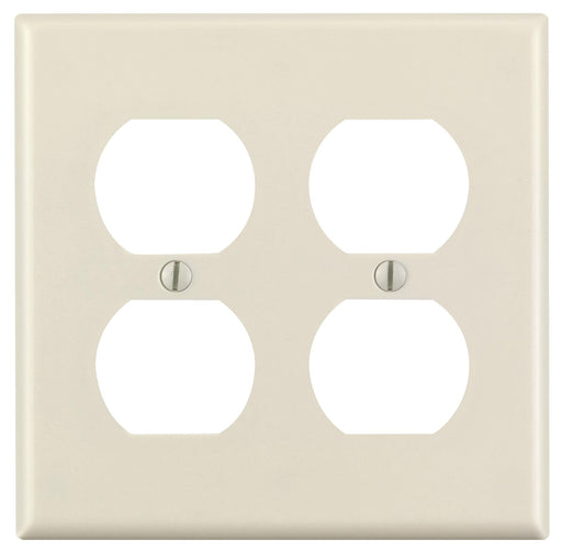 Leviton Electrical Wall Plate, Duplex Receptacle, 2-Gang - Light Almond