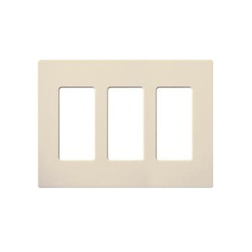 Leviton Electrical Wall Plate, Decora Screwless,  3-Gang - Ivory