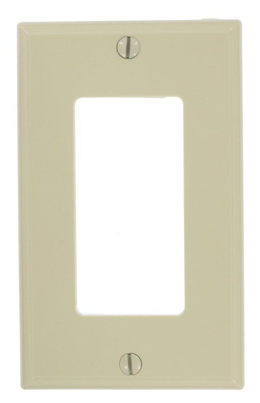 Leviton Decora/GFCI Wall Plate, 1-Gang, Nylon, Ivory, Standard      