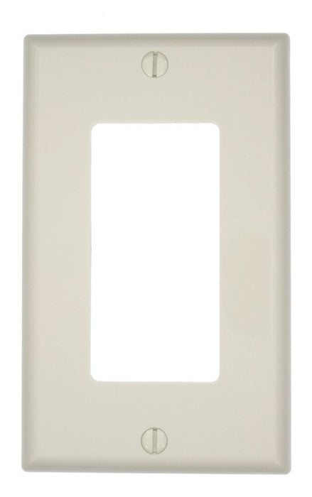 Leviton Decora/GFCI Wall Plate, 1-Gang, Nylon, Light Almond, Standard     