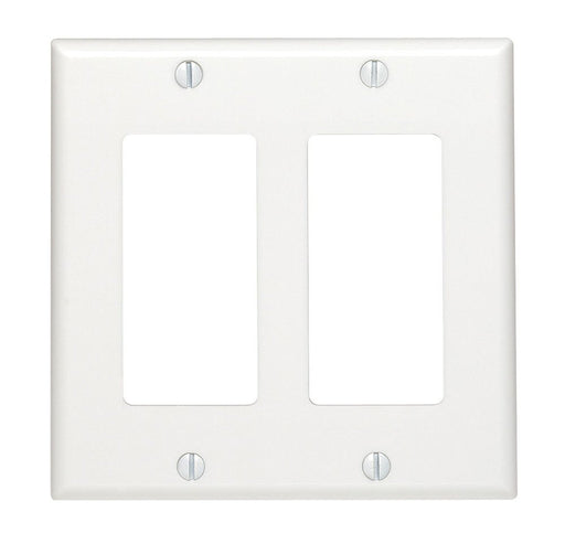Leviton Electrical Wall Plate, Decora, 2-Gang - White