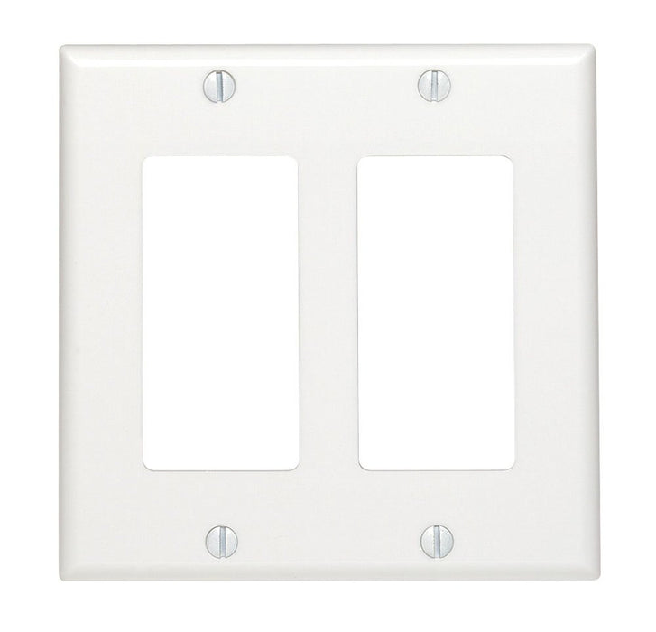 Leviton Electrical Wall Plate, Decora, 2-Gang - White