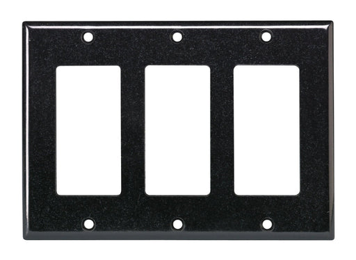 Leviton Electrical Wall Plate, Decora, 3-Gang - Black