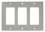 Leviton Electrical Wall Plate, Decora, 3-Gang - Gray