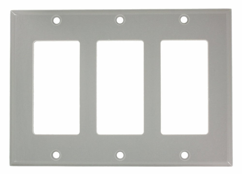 Leviton Electrical Wall Plate, Decora, 3-Gang - Gray