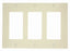Leviton Decora/GFCI Wall Plate, 3-Gang, Nylon, Ivory, Standard      