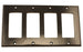 Leviton Electrical Wall Plate, Decora, 4-Gang - Black
