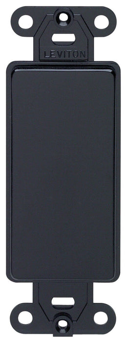 Leviton Blank Decora Adapter, No Hole, Plastic, Black     