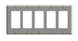 Leviton Electrical Wall Plate, Decora, 5-Gang - Gray