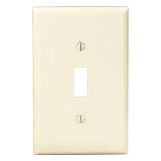 Leviton Toggle Wall Plate, 1-Gang, Thermoset, Ivory, Midway      