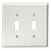 Leviton Toggle Wall Plate, 2-Gang, Thermoset, White, Midway      