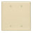 Leviton Blank Wall Plate, 2-Gang, Thermoset, Ivory, Midway      
