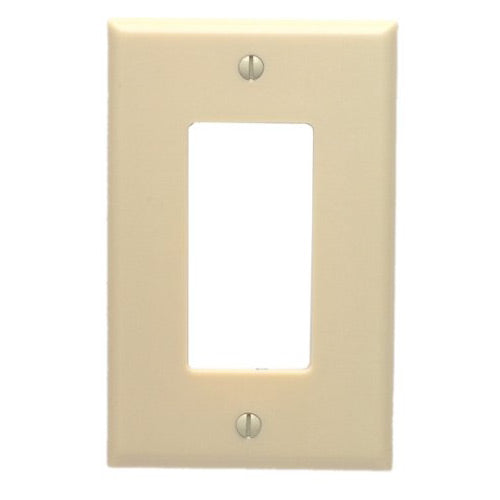 Leviton Electrical Wall Plate, Midway Size Decora, 1-Gang - Ivory