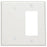 Leviton Comb Wall Plate, 2-Gang, Blank/Decora, Thermoset, White, Midway     