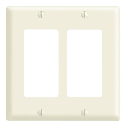Leviton Electrical Wall Plate, Midway Size Decora, 2-Gang - Light Almond