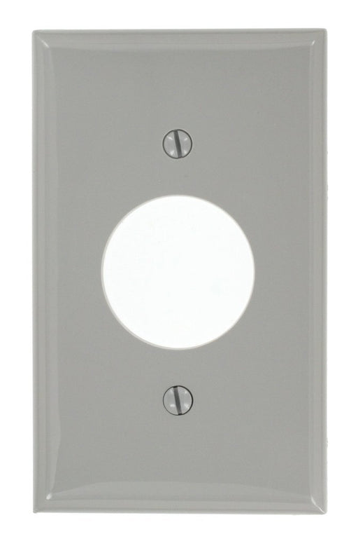 Leviton Electrical Wall Plate, 1-Gang 1.406" Hole Single Receptacle - Gray