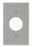 Leviton Electrical Wall Plate, 1-Gang 1.406" Hole Single Receptacle - Gray
