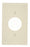 Leviton Electrical Wall Plate, 1-Gang 1.406" Hole Single Receptacle - Light Almond