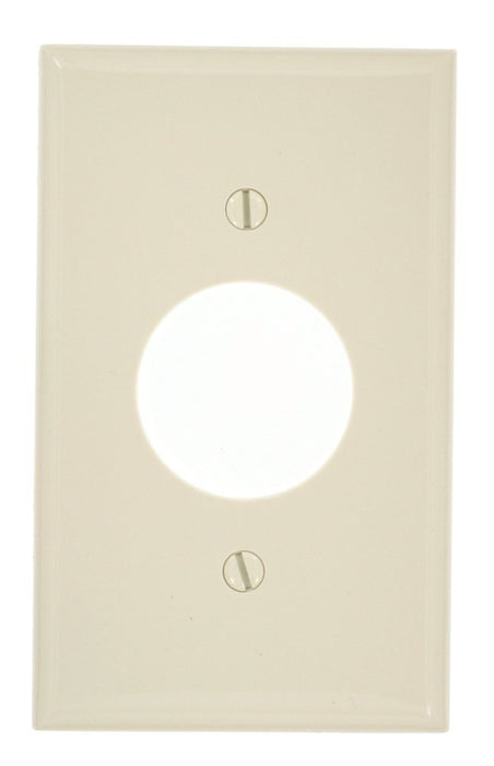 Leviton Electrical Wall Plate, 1-Gang 1.406" Hole Single Receptacle - Light Almond