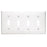 Leviton Toggle Wall Plate, 4-Gang, Nylon, White, Standard      