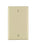 Leviton Blank Wall Plate, 1-Gang, Nylon, Ivory, Standard, Box Mount    