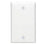 Leviton Blank Wall Plate, 1-Gang, Nylon, White, Standard, Box Mount    