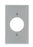 Leviton Power Outlet Wall Plate, 1-Gang, 160" Hole, Nylon, Gray, Standard   