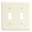 Leviton Electrical Wall Plate, Toggle Switch , 2-Gang - Almond