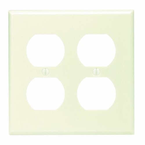Leviton Electrical Wall Plate, Duplex Receptacle, 2-Gang - Almond
