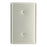 Leviton Blank Wall Plate, 1-Gang, 302 Stainless Steel, Standard, Strap Mnt   