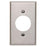 Leviton Wall Plate, Power Outlet 160" Hole, 1-Gang - Stainless Steel